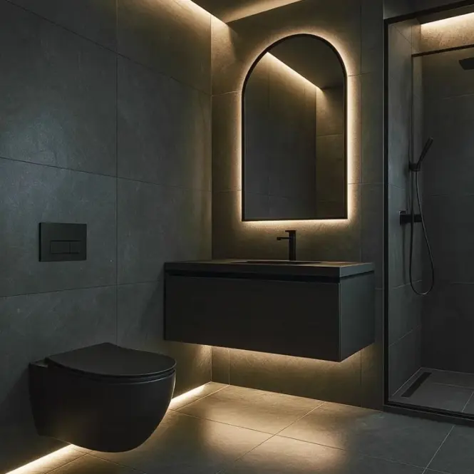 WC csésze Carlo Mn Tornado Black Matt
