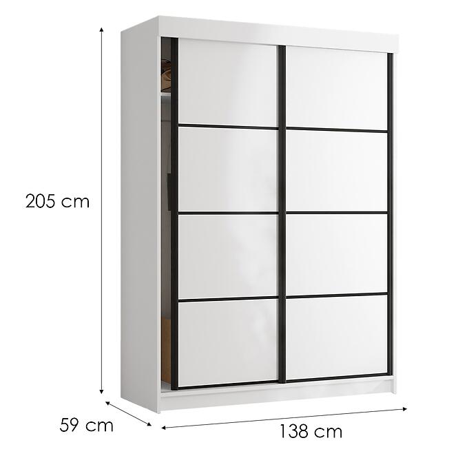 Szekrény Tanger 138 Fehér,2