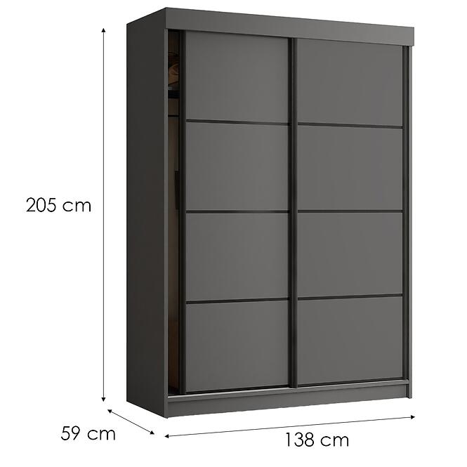 Szekrény Tanger 138 Grafit,2
