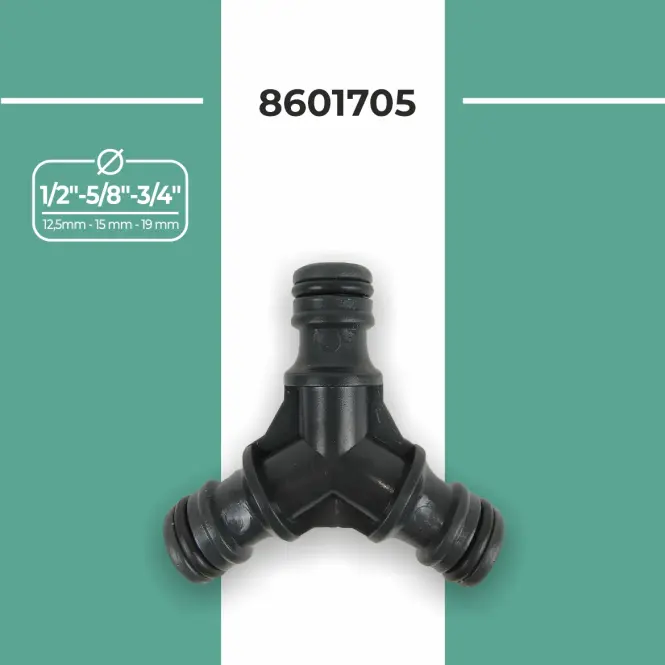 Háromutas összekötő (ABS) 1/2˝-5/8˝, 3/4˝ AM5803,2