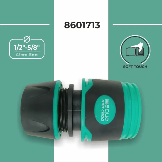 Gyorscsatlakozó - átmenő 1/2˝-5/8˝ Soft Touch AM5809E