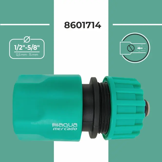 Gyorscsatlakozó - stop szeleppel 1/2˝-5/8˝ AM5810