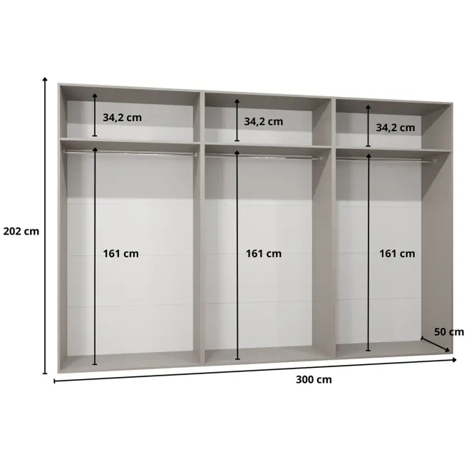 Szekrény Andrew 2-300 kasmír/arany