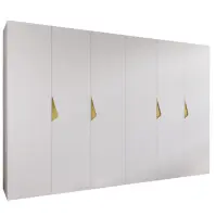 Szekrény Sandi 1-300 (2x150) fehér/arany