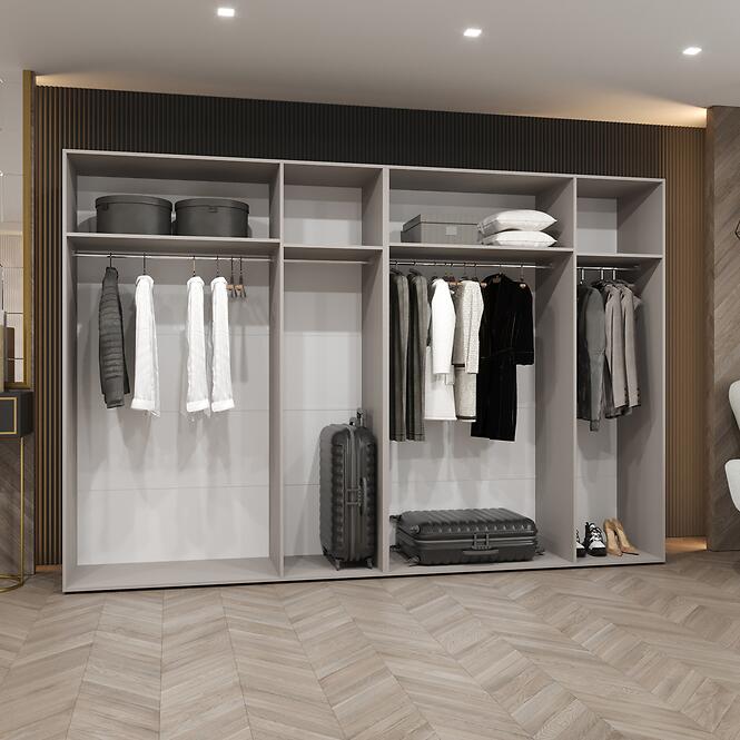 Szekrény Sandi 1-300 (2x150) fekete/arany,4
