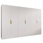Szekrény Sandi 1-300 (3x100) fehér/arany