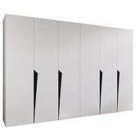 Szekrény Piano 1-300 (2x150) fehér/fekete