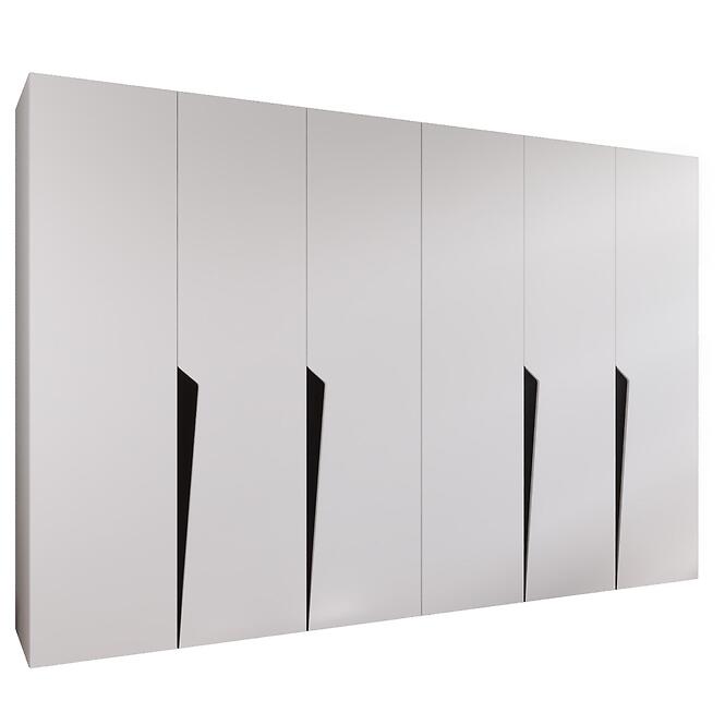Szekrény Piano 1-300 (2x150) fehér/fekete