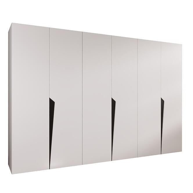 Szekrény Piano 1-300 (3x100) fehér/fekete