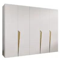 Szekrény Piano 1-250 fehér/arany