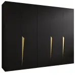 Szekrény Piano 1-250 fekete/arany