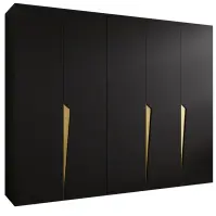 Szekrény Piano 1-250 fekete/arany