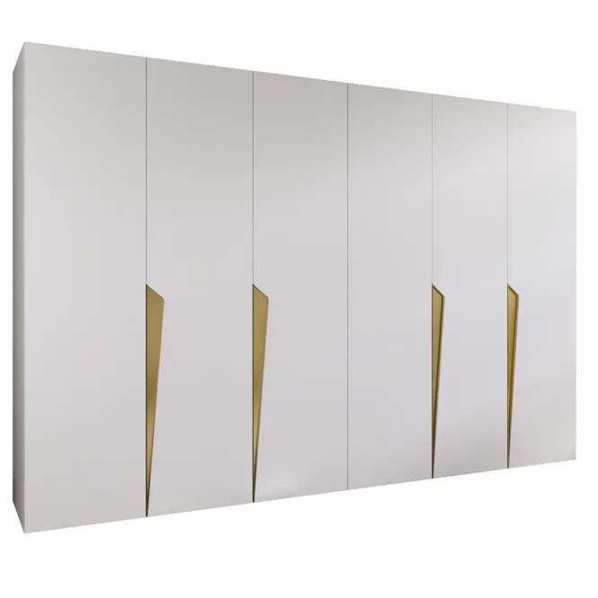 Szekrény Piano 1-300 (2x150) fehér/arany