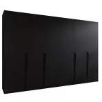 Szekrény Piano 1-300 (2x150) fekete/fekete
