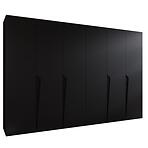 Szekrény Piano 1-300 (2x150) fekete/fekete