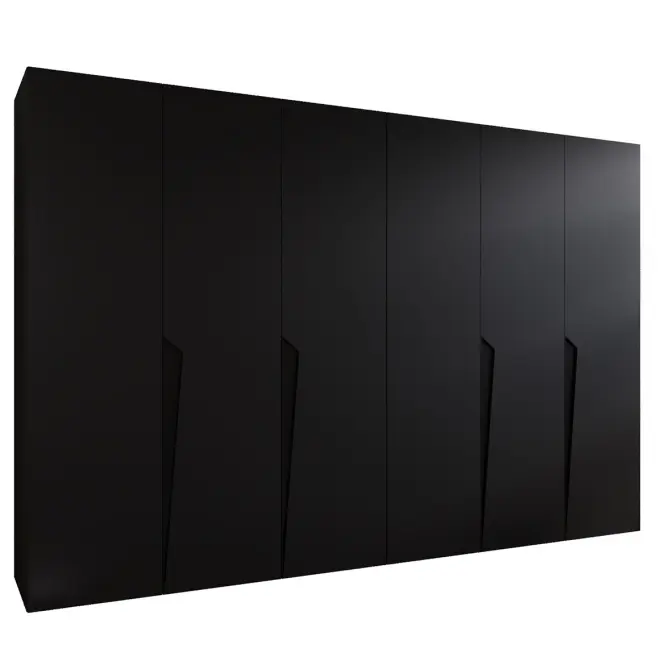 Szekrény Piano 1-300 (2x150) fekete/fekete