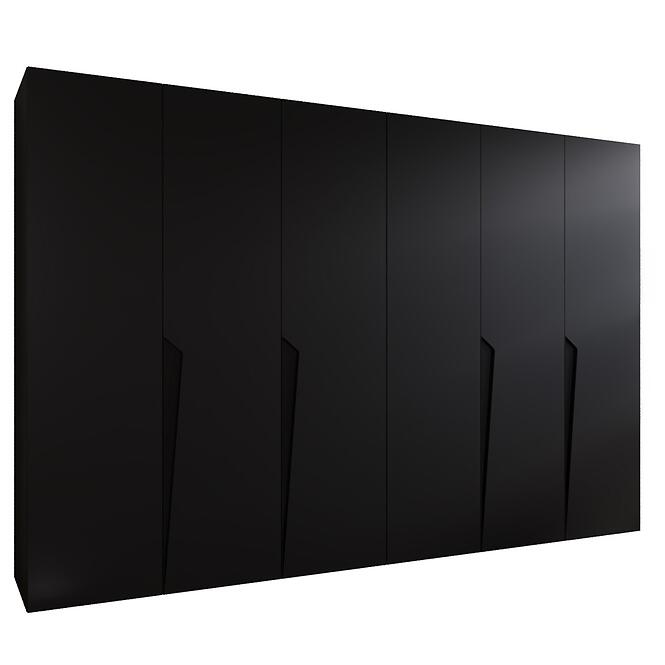Szekrény Piano 1-300 (2x150) fekete/fekete