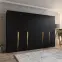 Szekrény Piano 1-300 (2x150) fekete/arany,5