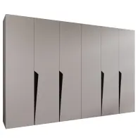 Szekrény Piano 1-300 (2x150) kasmír/fekete