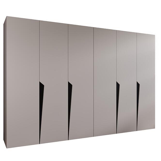 Szekrény Piano 1-300 (2x150) kasmír/fekete