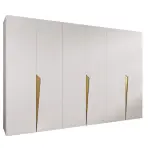 Szekrény Piano 1-300 (3x100) fehér/arany