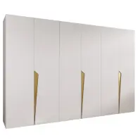 Szekrény Piano 1-300 (3x100) fehér/arany
