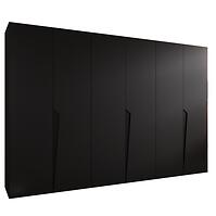 Szekrény Piano 1-300 (3x100) fekete/fekete