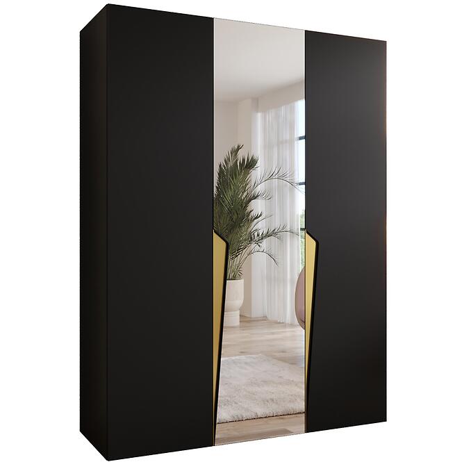 Szekrény Piano 2-150 fekete/arany