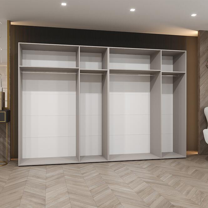 Szekrény Piano 2-300 (2x150) fekete/fekete,3