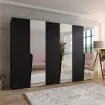 Szekrény Piano 2-300 (3x100) fekete/fekete