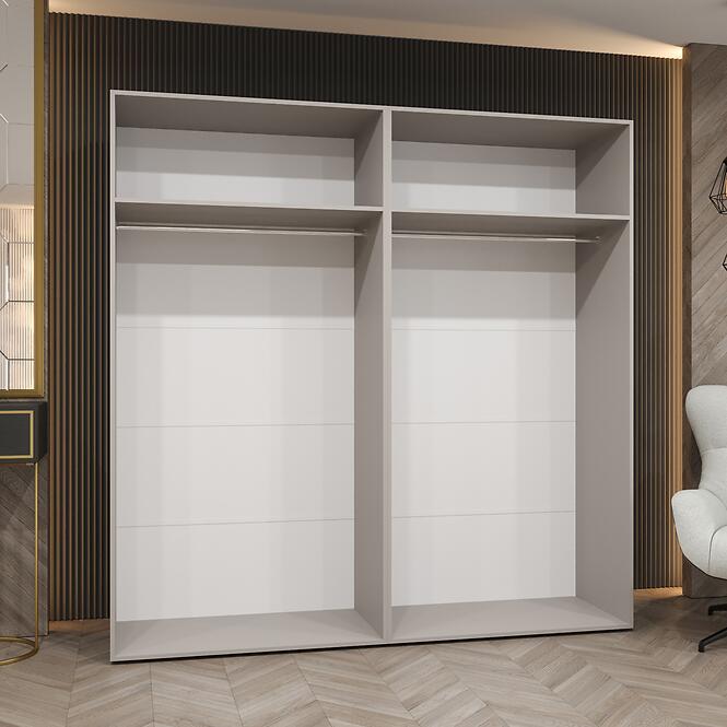Szekrény Piano 3-200 fehér/fekete,3