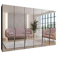 Szekrény Piano 3-300 (2x150) fekete/kasmír