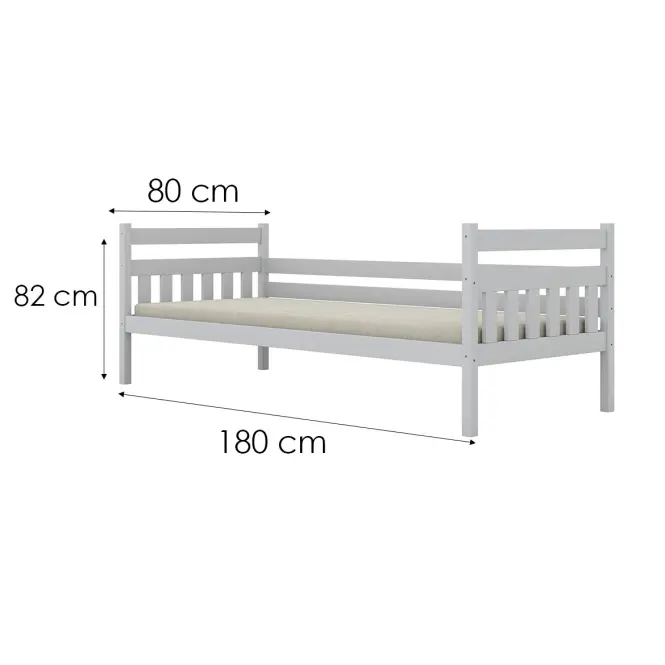 Ágy Dawid standard 80x180 fehér,4