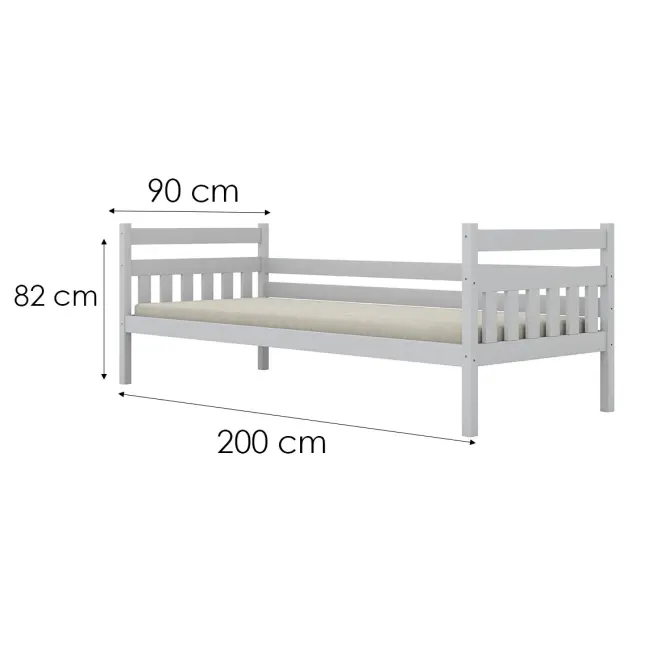 Ágy Dawid standard 90x200 fehér,4