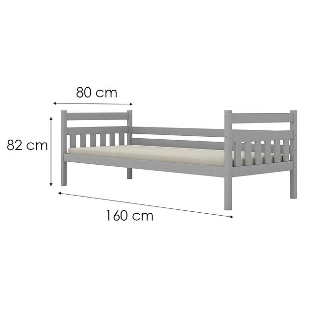 Ágy Dawid standard 80x160 szürke,4