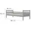 Ágy Dawid standard 80x180 szürke,4