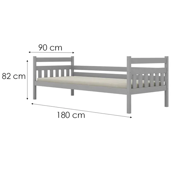 Ágy Dawid standard 90x180 szürke