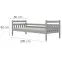 Ágy Dawid standard 80x200 szürke,4