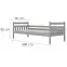 Ágy Dawid standard 90x200 szürke,4