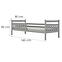 Ágy Dawid standard + korlát 80x160 szürke,2