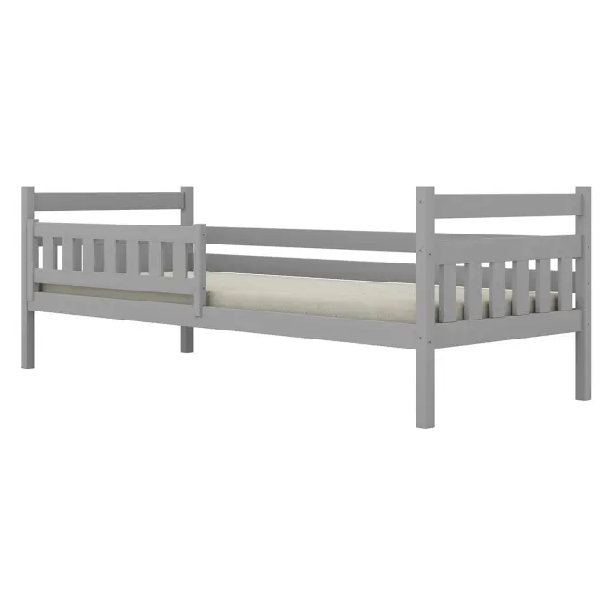 Ágy Dawid standard + korlát 80x180 szürke