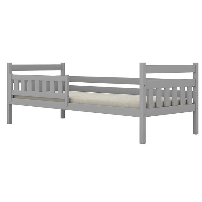 Ágy Dawid standard + korlát 80x180 szürke