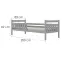 Ágy Dawid standard + korlát 80x200 szürke,2