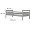 Ágy Dawid standard + korlát 90x200 szürke,2