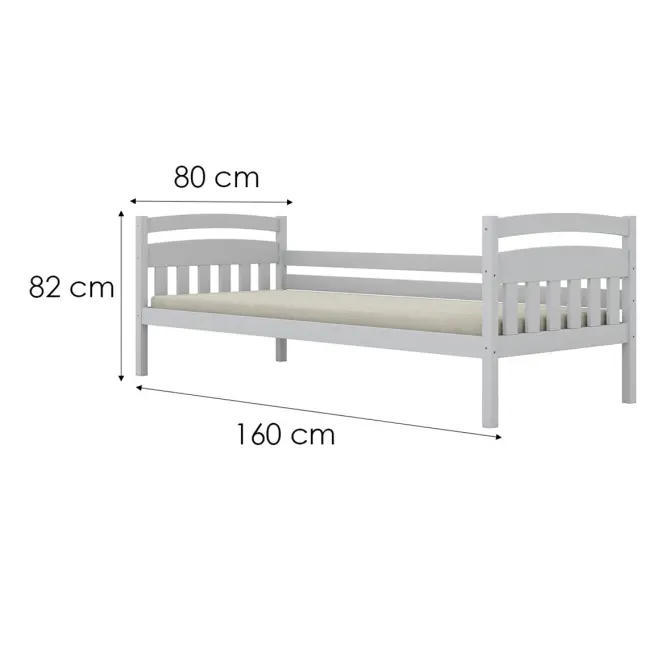 Ágy Tosia standard 80x160 fehér