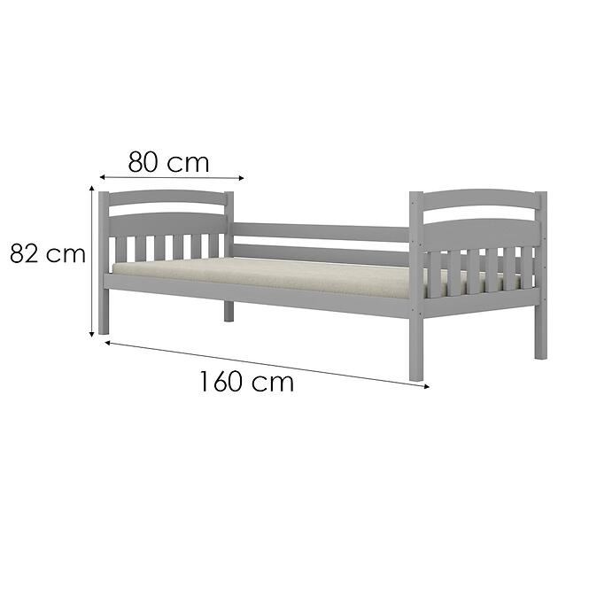 Ágy Tosia standard 80x160 szürke,4
