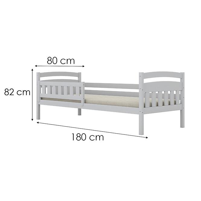 Ágy Tosia standard + korlát 80x180 fehér