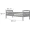 Ágy Tosia standard + korlát 80x200 szürke,2