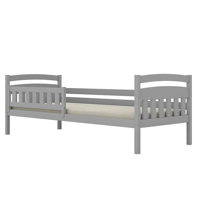 Ágy Tosia standard + korlát 90x200 szürke
