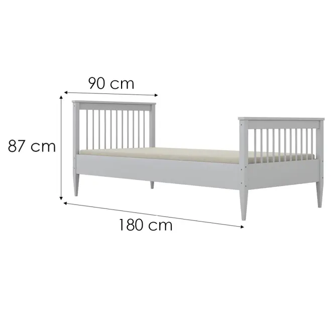 Ágy Emilia 90x180 fehér